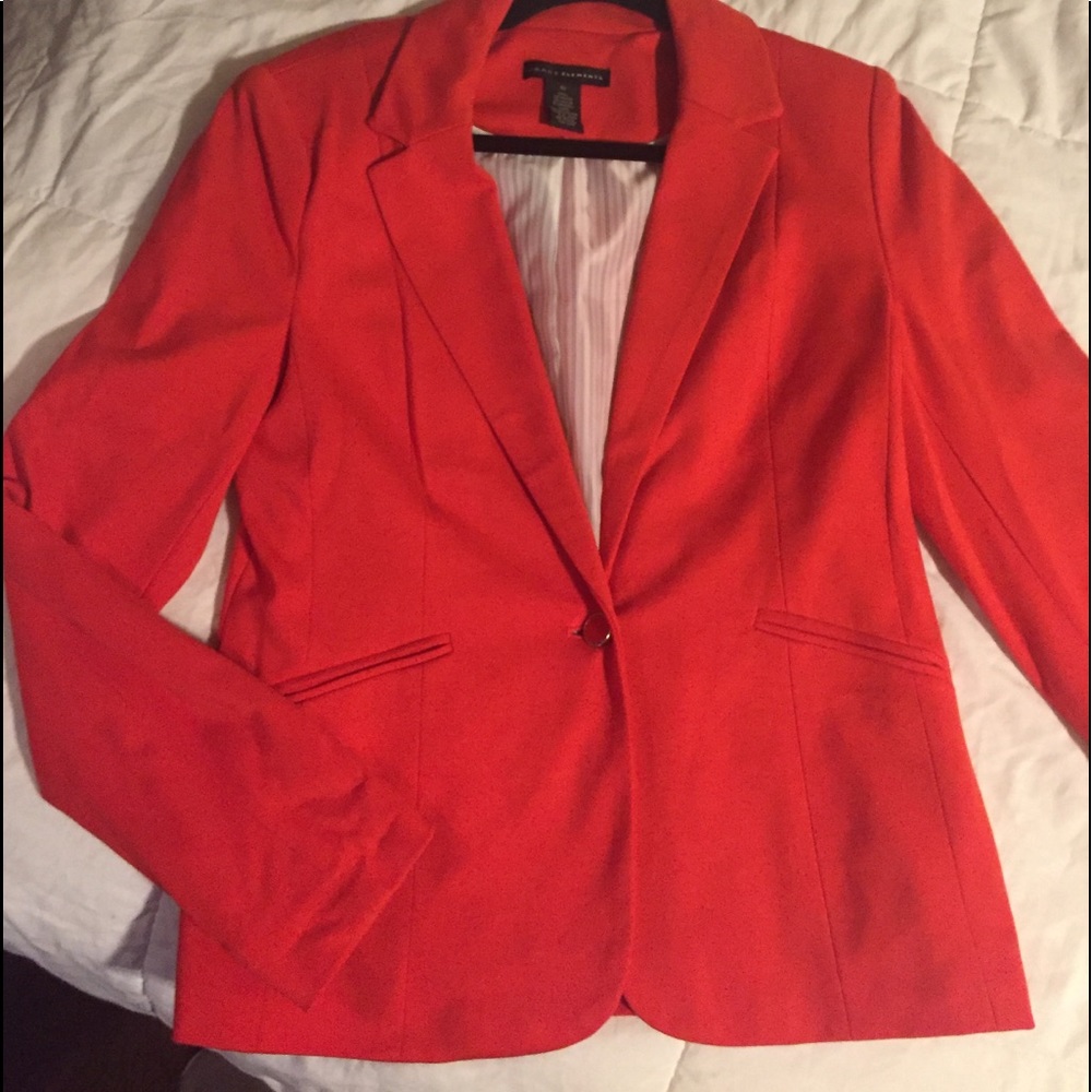 Grace Elements orange blazer size 10 lined